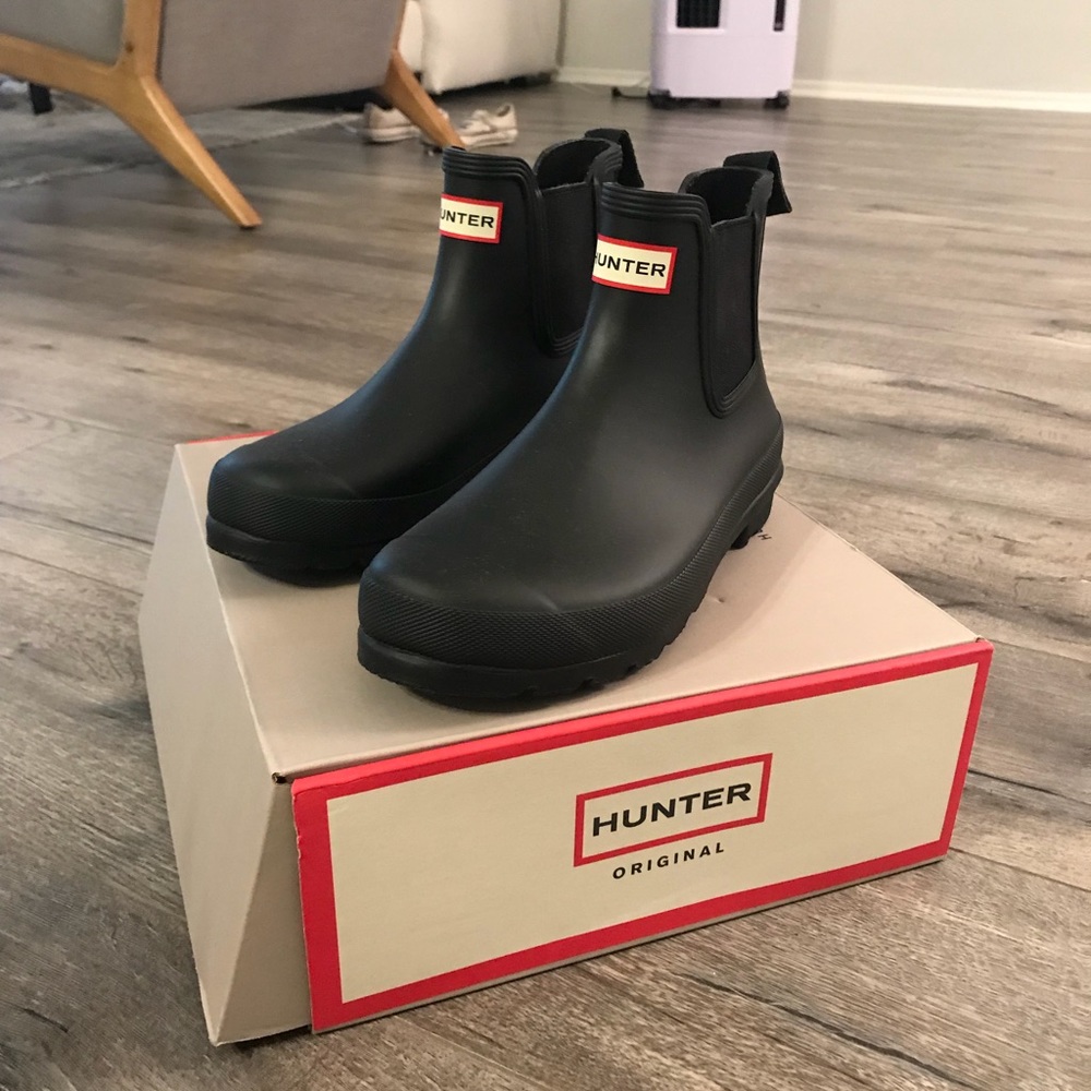 Women’s black matte Hunter Boots